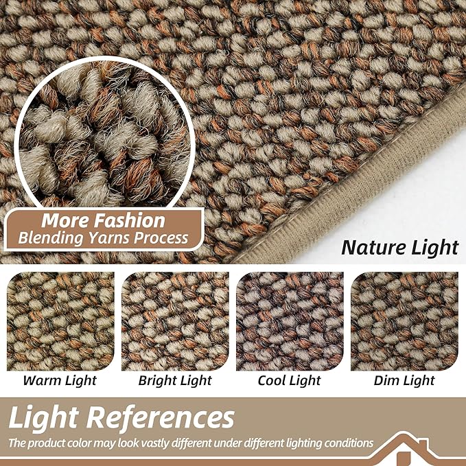 BEQHAUSE Kitchen Runner Rugs 24"x72", Non-Slip Kitchen Mats for Floor, Super Absorbent and Stain Resistant Kitchen Rug, Machine Washable Rugs for Kitchen, Hallway, Laundry & Sink, Taupe