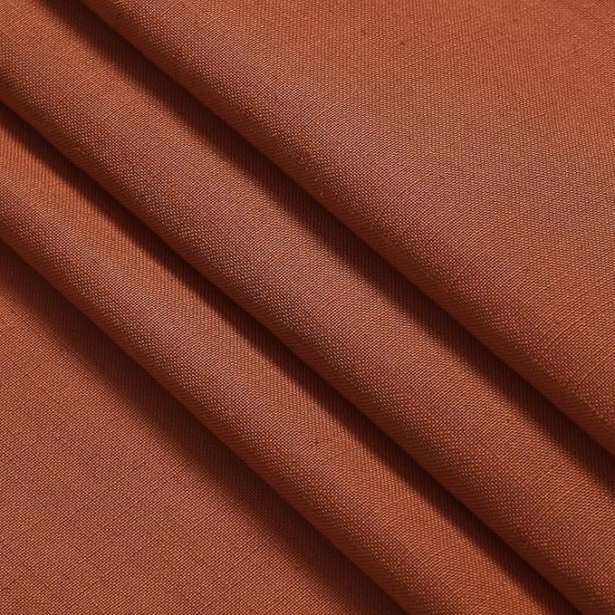 Terracotta Linen Textured 96 Inch Curtains 2 Panel Set Back Tab Rod Pocket Sheer Boho Room Decor Aesthetic Curtains Brick Burnt Orange Burlap Look Curtain Drapes for Living Room Bedroom 8Ft 40x96
