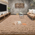Tepook Super Soft Fluffy Rugs for Living Room, Shag 6x9 Area Rugs for Bedroom, Modern Shaggy Rug Fuzzy Carpets for Kids, Plush Indoor Nursery Home Decor Rug with Non-Slip Bottom, Beige