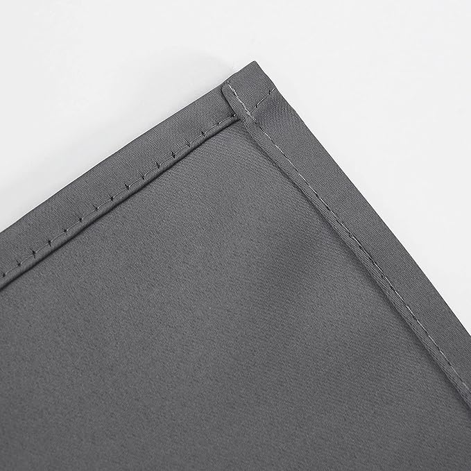 LEMOMO Grey Blackout Curtains/52 x 72 Inch/Set of 2 Panels Thermal Insulated Room Darkening Curtains for Bedroom