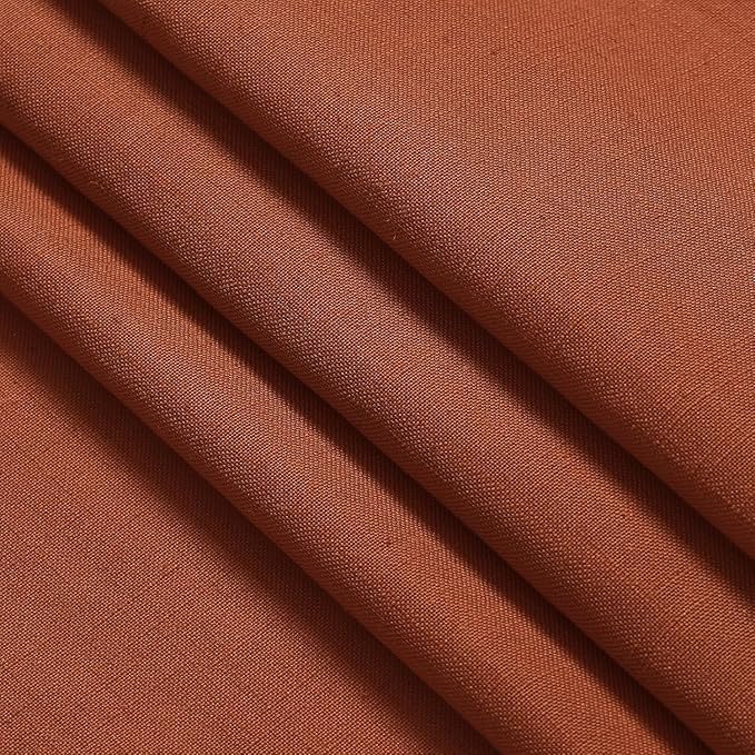 Nanspring Extra Wide Long Curtains for Living Room 108 Inches Long Back Tab Terracotta Linen Semi Sheer Rustic Farmhouse Boho Floor to Ceiling High Window Curtain for Bedroom Luxury 100x108, 2 Panels