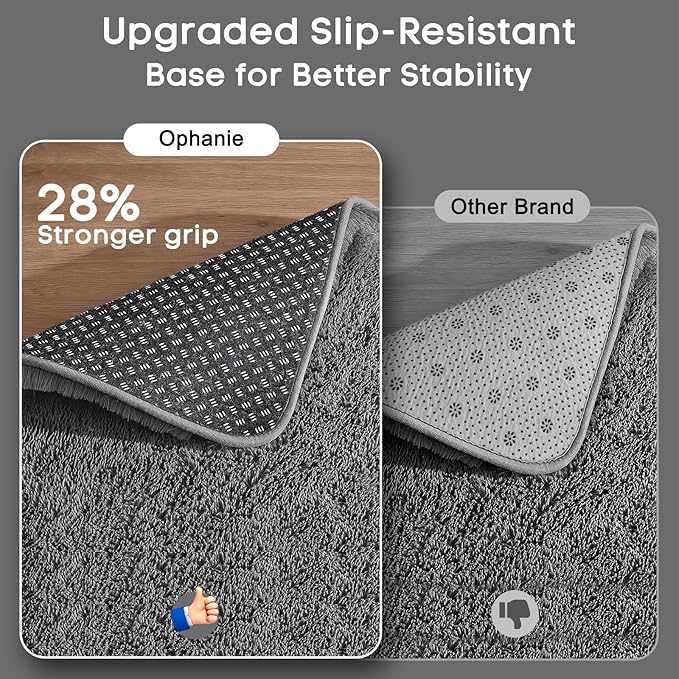 Ophanie Rugs for Living Room, Upgrade Non-Slip Fluffy Soft 5x8 Area Rug, Shag Large Fuzzy Plush Carpets for Bedroom Grey, Shaggy Gray Kids Boys Girls Dorm Nursery Home Decor Aesthetic
