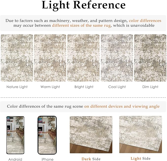PureCozy Runner Rug 2x8 Beige Machine Washable Modern Abstract Hallway Carpet Non Slip Neutral Long Carpet Low Pile Soft Non Shedding Contemporary Rug for Bathroom Laundry Kitchen Bedroom