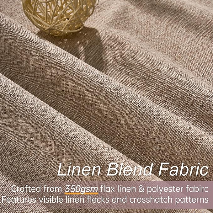 Topfinel Dark Flax 78 Inch Long Curtains for Sliding Door Closet Doors 100% Blackout Curtains for Living Room Bedroom Back Tab Pleated Heat Blocking Insulated Drapes Heat (W52 x L78) 2 Panels
