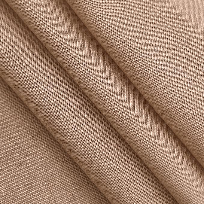Nanspring Peach Linen Curtains 84 inches Long for Living Room Back Tab Luxury Light Filtering Privacy Sheer Curtain Modern Farmhouse Decor Boho Cotton Textured Gauze Drapes for Bedroom 2 Panels