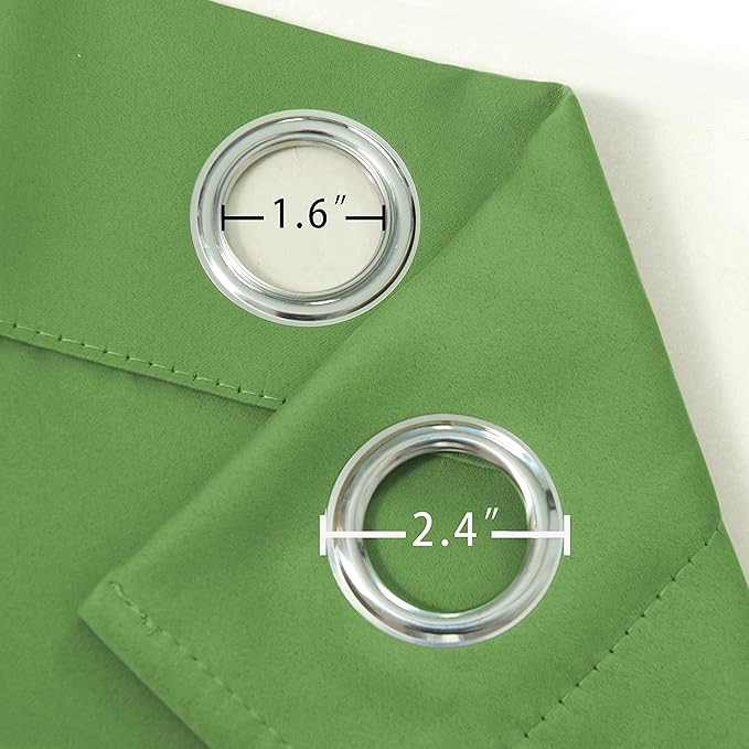 LEMOMO Light Green Thermal Blackout Curtains/52 x 72 Inch/Set of 2 Panels Room Darkening Curtains for Bedroom