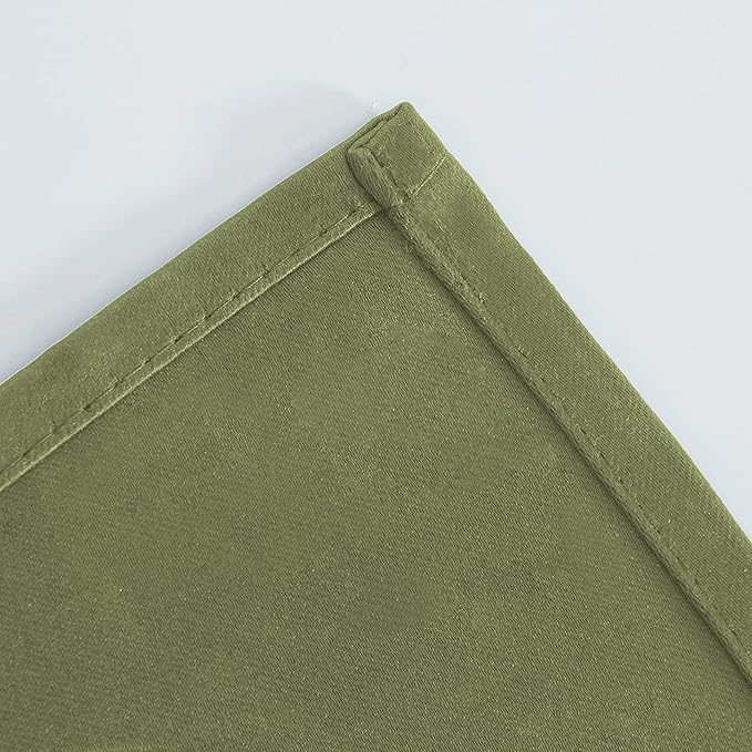 LEMOMO Oilve Green Blackout Curtains 38 x 54 Inch Length/Set of 2 Curtain Panels/Thermal Insulated Room Darkening Blackout Curtains