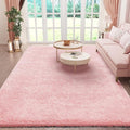 Ophanie Pink Area Rugs for Bedroom Girls, 6x9 Kids Fluffy Fuzzy Furry Shag Carpet, Plush Soft Cute Baby Shaggy Bedside Indoor Floor Rug for Teen Dorm Home Decor Aesthetic, Nursery