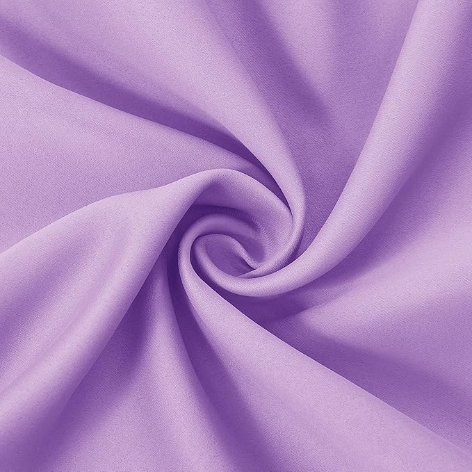 LEMOMO Lilac Blackout Curtains 52 x 84 inch/Lavender Curtains Set of 2 Panels/Thermal Insulated Room Darkening Bedroom Curtains