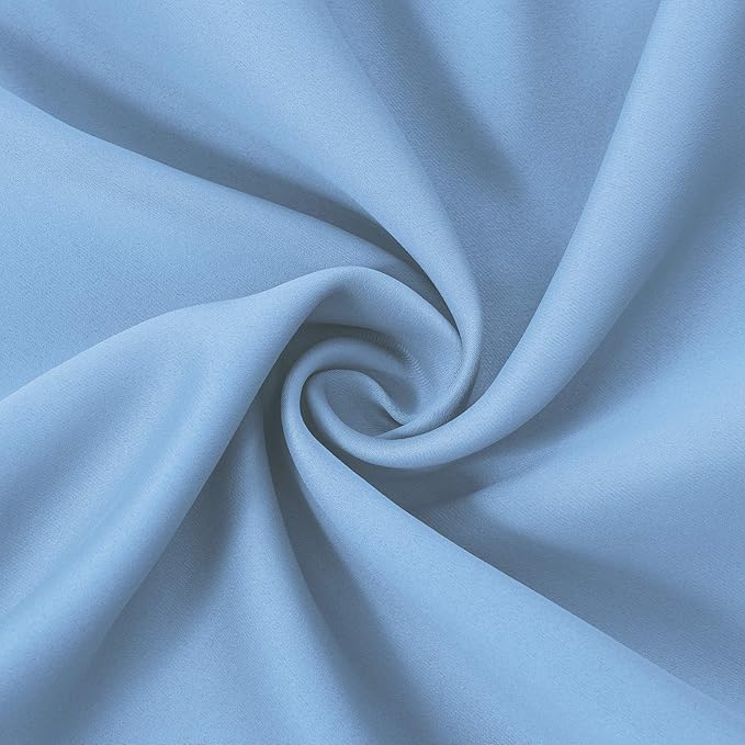 LEMOMO Sky Blue Thermal Blackout Curtains/52 x 72 Inch/Set of 2 Panels Room Darkening Curtains